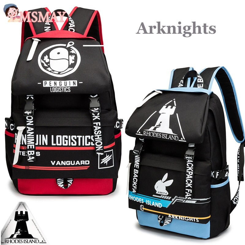MsMay Game Arknights Texas Amiya Cosplay Bag Backpack Zipper Large-capacity Outdoor Travel Backpack Student School Shoulder Bag
